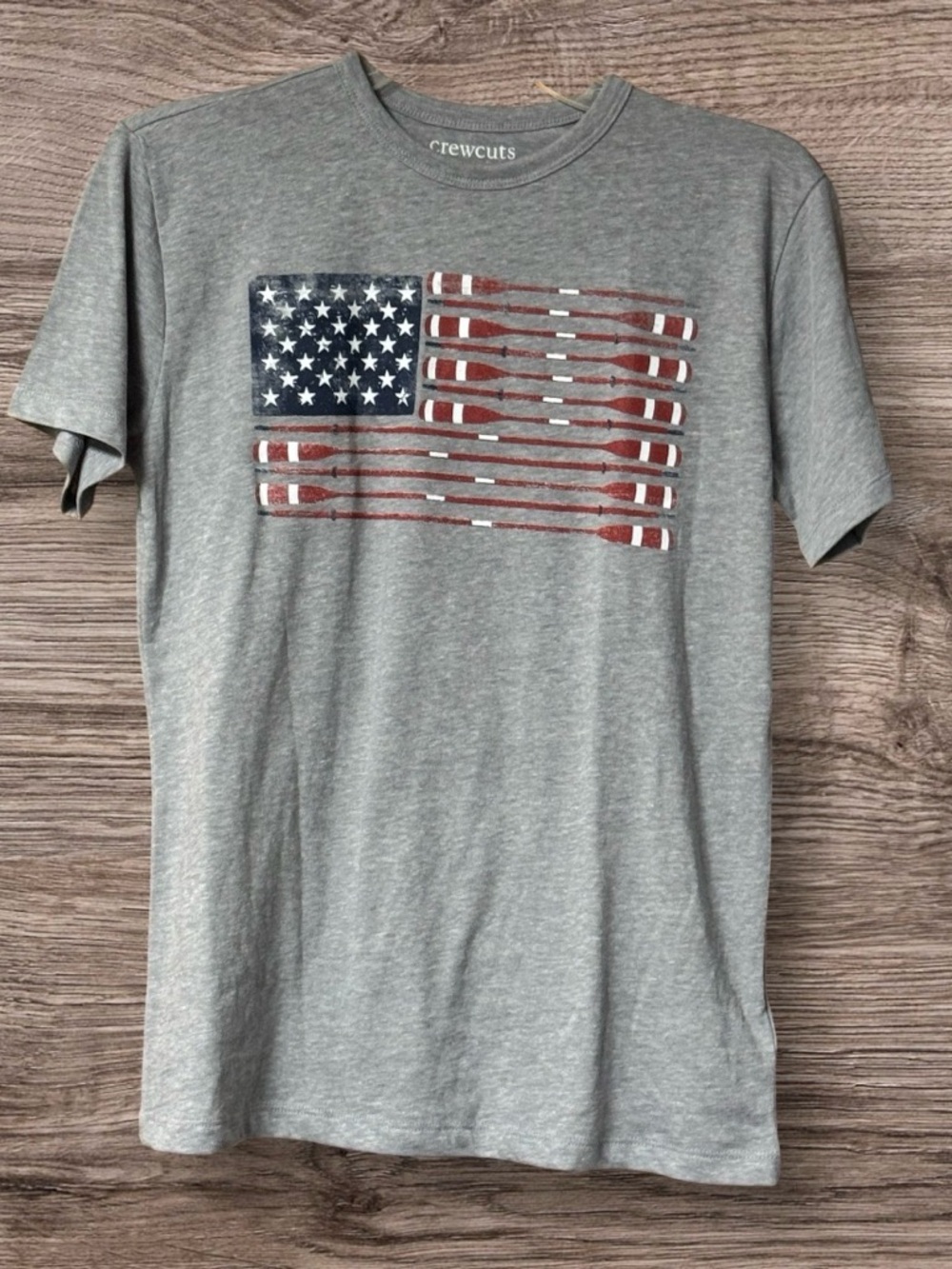 NWT Crewcuts Oar flag graphic tee SZ XL